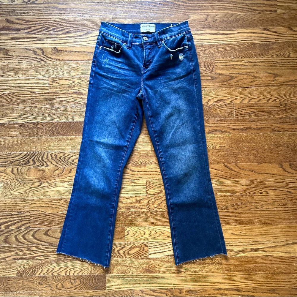 Nancy Rose Emma Mini Flare Cropped Jeans Size 28 Denim